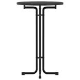 fekete bárasztal szerelt fa és acél Ø70 x 110 cm