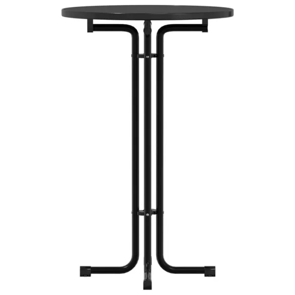 fekete bárasztal szerelt fa és acél Ø70 x 110 cm