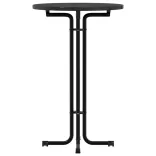 fekete bárasztal szerelt fa és acél Ø70 x 110 cm