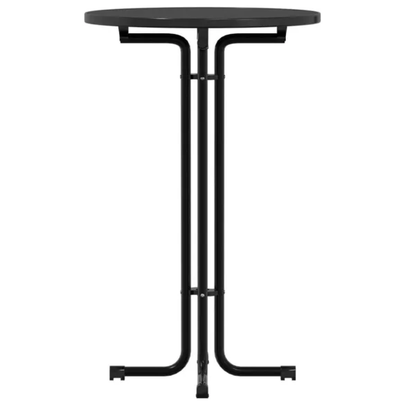 fekete bárasztal szerelt fa és acél Ø70 x 110 cm