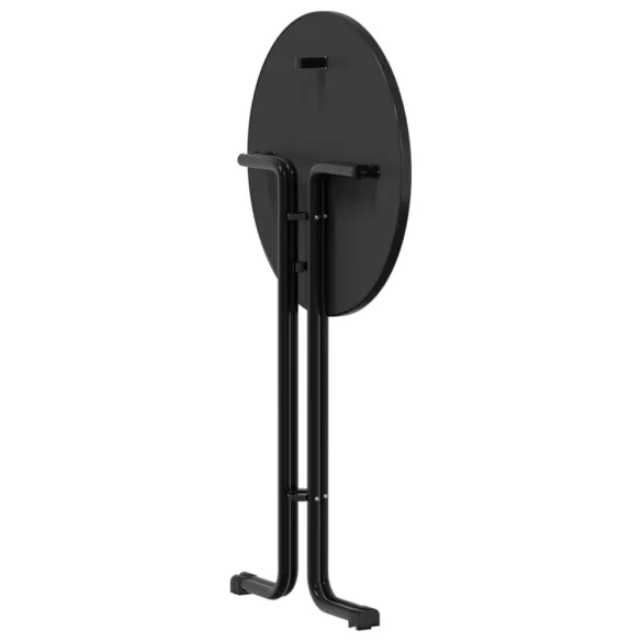 fekete bárasztal szerelt fa és acél Ø70 x 110 cm