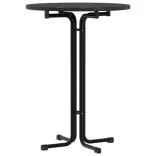 fekete bárasztal szerelt fa és acél Ø80 x 110 cm