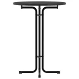 fekete bárasztal szerelt fa és acél Ø80 x 110 cm