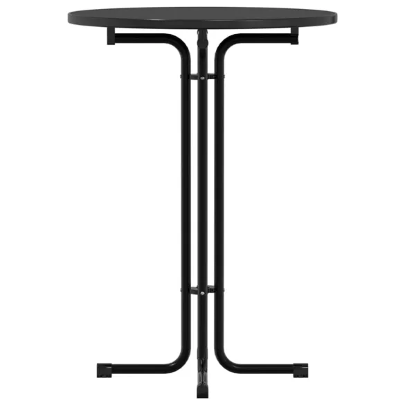 fekete bárasztal szerelt fa és acél Ø80 x 110 cm