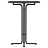 fekete bárasztal szerelt fa és acél Ø80 x 110 cm