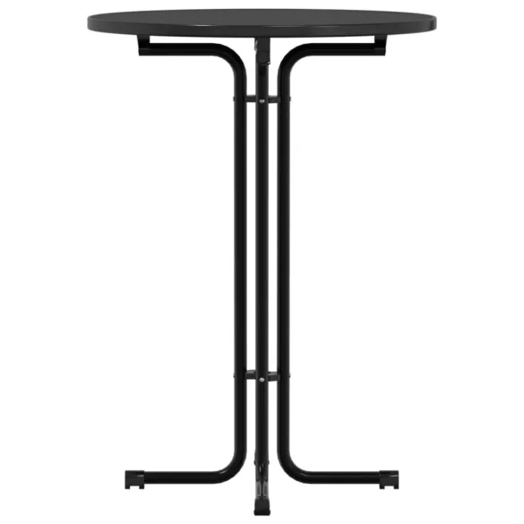 fekete bárasztal szerelt fa és acél Ø80 x 110 cm