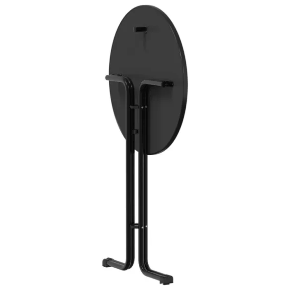 fekete bárasztal szerelt fa és acél Ø80 x 110 cm