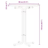 fekete bárasztal szerelt fa és acél Ø80 x 110 cm