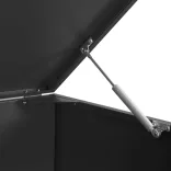 fekete acél kerekes tároló 1 szemeteskukához 69 x 79 x 117 cm