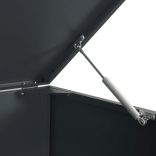 antracit színű, gurulós szemeteskuka-tároló egyszemélyes kukához 69 x 79 x 117 cm acél