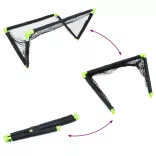 fekete összecsukható gyerekfocikapu 90 x 64 x 64 cm