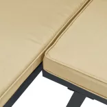 fekete porszórt acél kerti szék párnával