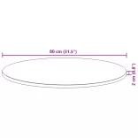 kerek tömör akácfa asztallap Ø80 x 2 cm