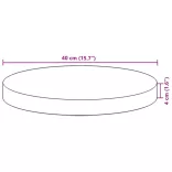 kerek tömör akácfa asztallap Ø40 x 4 cm