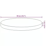 kerek tömör akácfa asztallap Ø50 x 4 cm