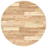 kerek tömör akácfa asztallap Ø80 x 4 cm