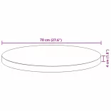 kerek tömör akácfa asztallap Ø70 x 4 cm