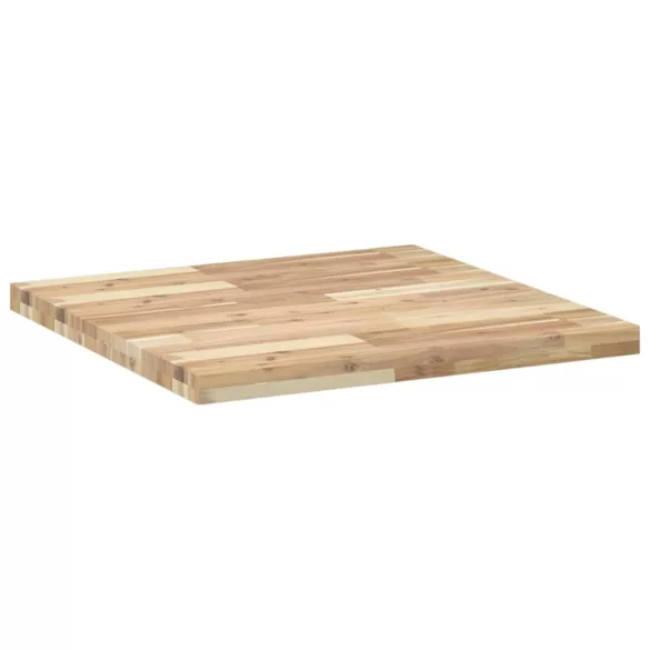 négyzet alakú tömör akácfa asztallap 70 x 70 x 4 cm