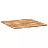 négyzet alakú tömör akácfa asztallap 80 x 80 x 2 cm