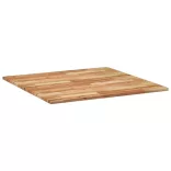 négyzet alakú tömör akácfa asztallap 90 x 90 x 2 cm