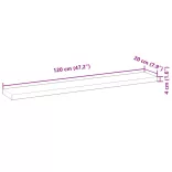 tömör akácfa téglalap alakú asztallap 120 x 20 x 4 cm