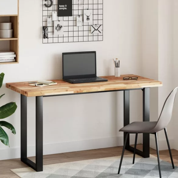 négyszög alakú tömör akácfa asztallap 140 x 60 x 4 cm