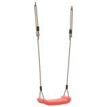 piros egyszemélyes kültéri hinta gyerekeknek állítható kötéllel