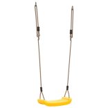 egyszemélyes sárga kültéri hinta gyerekeknek állítható kötéllel