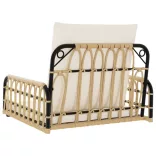 polirattan és acél hintaszék párnákkal 63 x 58 x 39 cm
