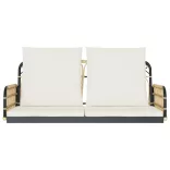 polirattan és acél hintapad párnákkal 105 x 58 x 38 cm