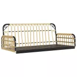 polirattan és acél hintapad párnákkal 105 x 58 x 38 cm
