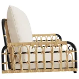 polirattan és acél hintapad párnákkal 105 x 58 x 38 cm