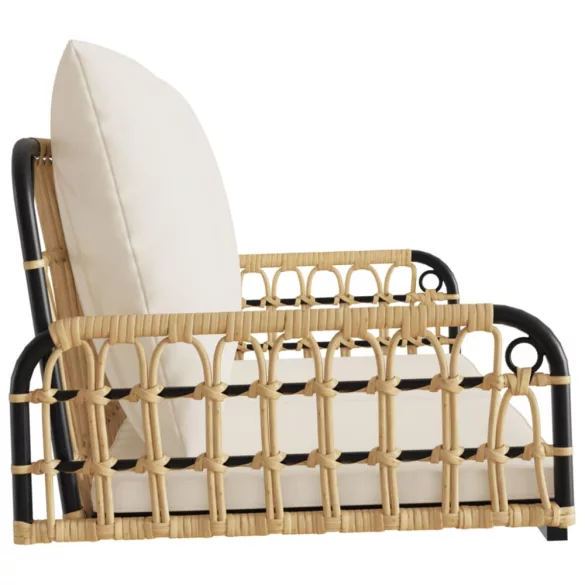 polirattan és acél hintapad párnákkal 105 x 58 x 38 cm