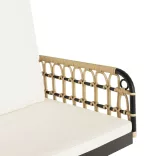 polirattan és acél hintapad párnákkal 105 x 58 x 38 cm