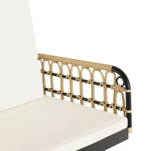 polirattan és acél hintapad párnákkal 105 x 58 x 38 cm