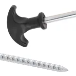 24 db horganyzott acél sátorcövek 30 cm Ø7 mm
