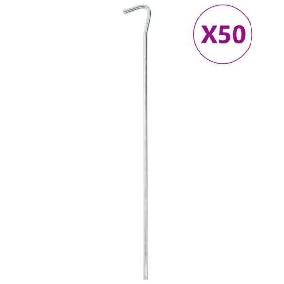 50 db horganyzott acél sátorcövek 30 cm Ø5 mm