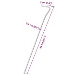 25 db horganyzott acél sátorcövek 23 cm Ø4 mm