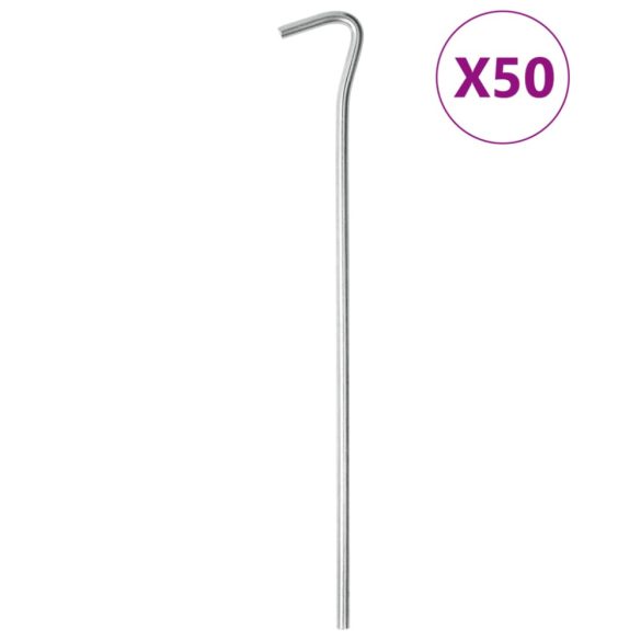 50 db horganyzott acél sátorcövek 23 cm Ø5 mm