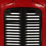 piros és barna tömör mangófa traktor bárasztal 55x120x107 cm