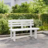fehér polipropilén kerti pad 110 x 52 x 71 cm