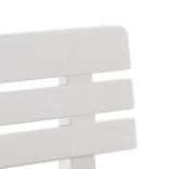 fehér polipropilén kerti pad 110 x 52 x 71 cm
