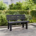 antracitszürke polipropilén kerti pad 110 x 52 x 71 cm