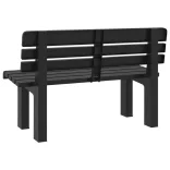 antracitszürke polipropilén kerti pad 110 x 52 x 71 cm