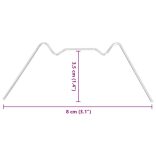 100 db W-alakú horganyzott acél kapocs melegházhoz