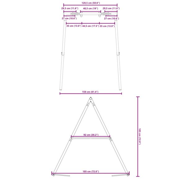 hintaváz kültéri használatra Szé 156 x Ma 185 cm