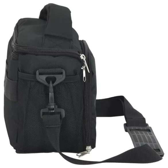 fekete oxford szövet fényképezőgép táska vízálló burkolattal