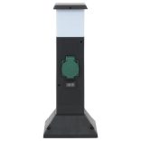 2-utas kültéri tüskés konnektoros oszlop lámpával 16x16x39,5 cm