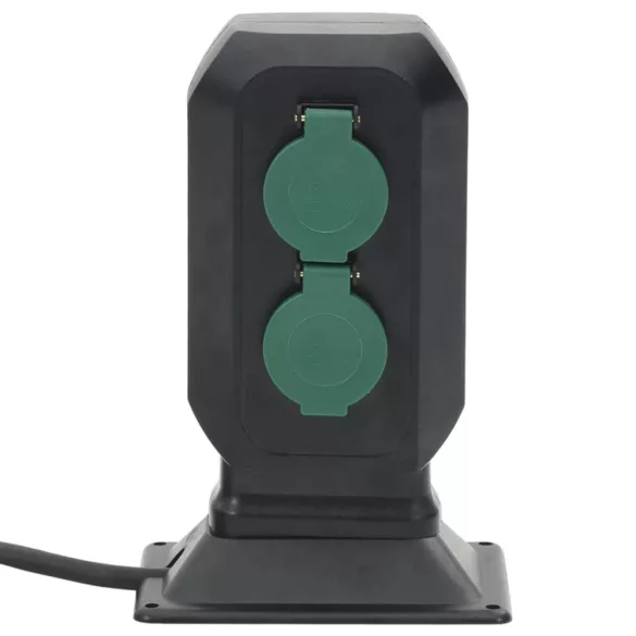 2 utas fekete-zöld kültéri tüskés konnektor 15,5 x 11 x 24 cm