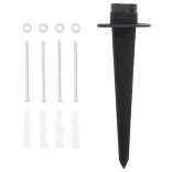 4 utas fekete-zöld kültéri tüskés konnektor 15,5 x 11 x 24 cm